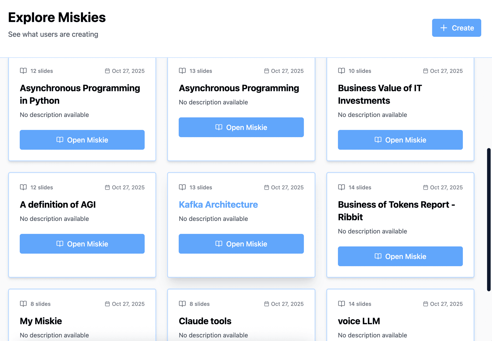 Explore Miskies Page